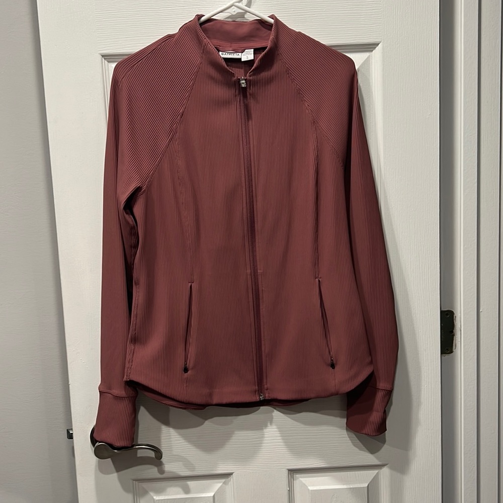 Athleta size L blush colored sip-up jacket